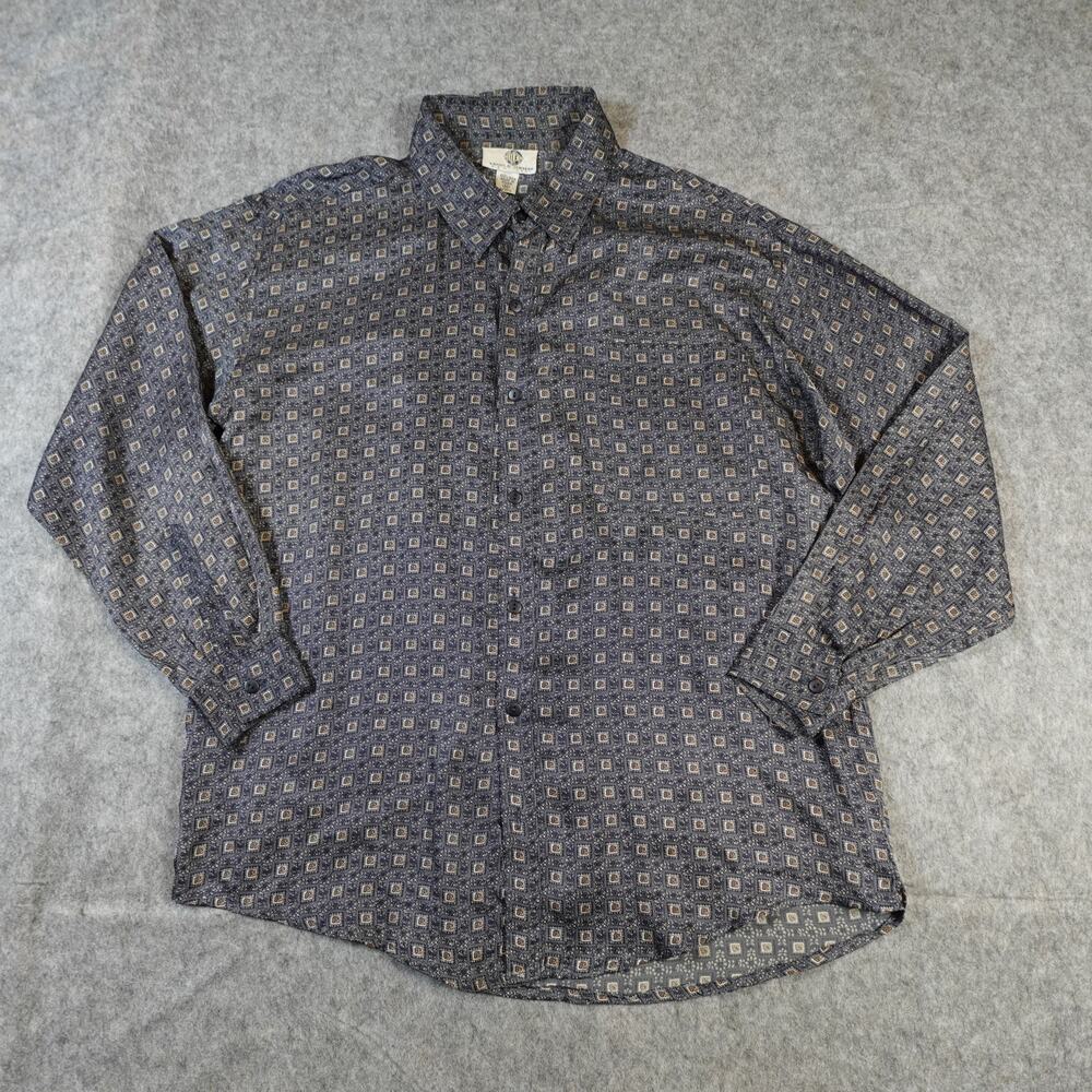 Vintage Arnold Zimberg Top Womens Medium Silk Abstract Artsy Square